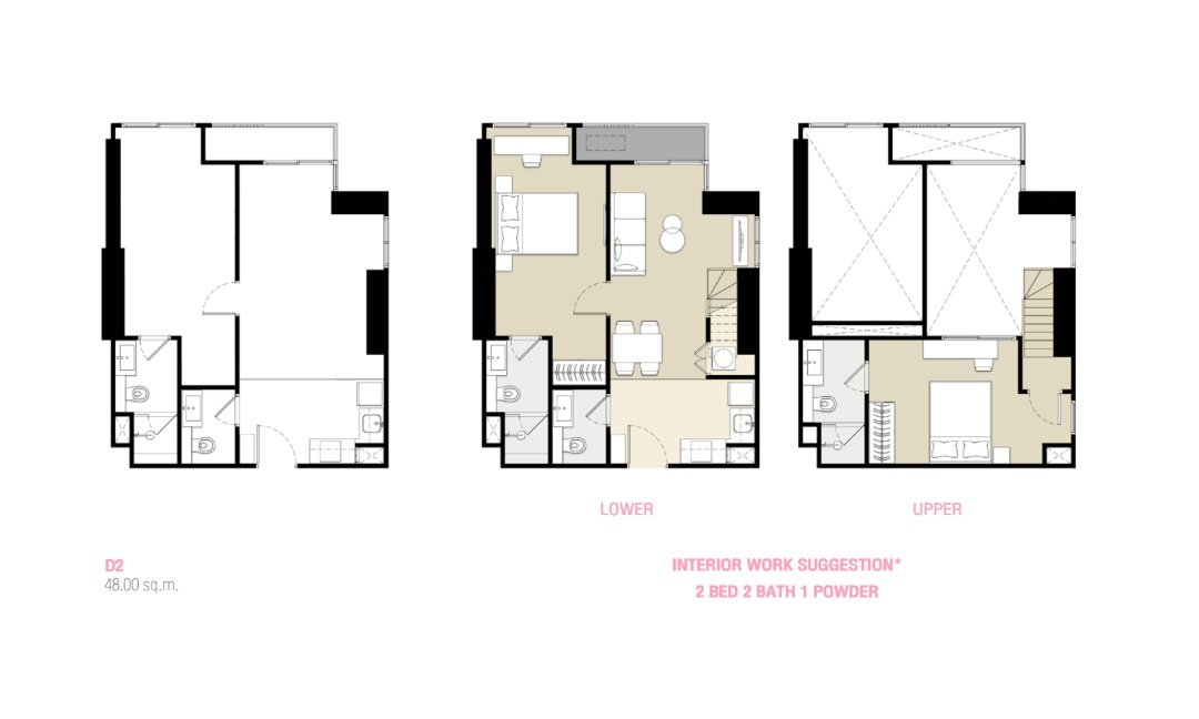 Mặt bằng căn hộ 2PN