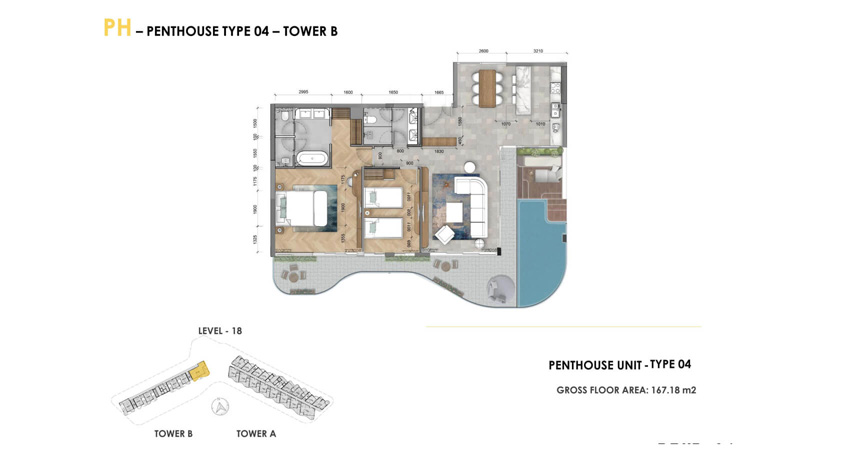 Mặt bằng điển hình Penthouse