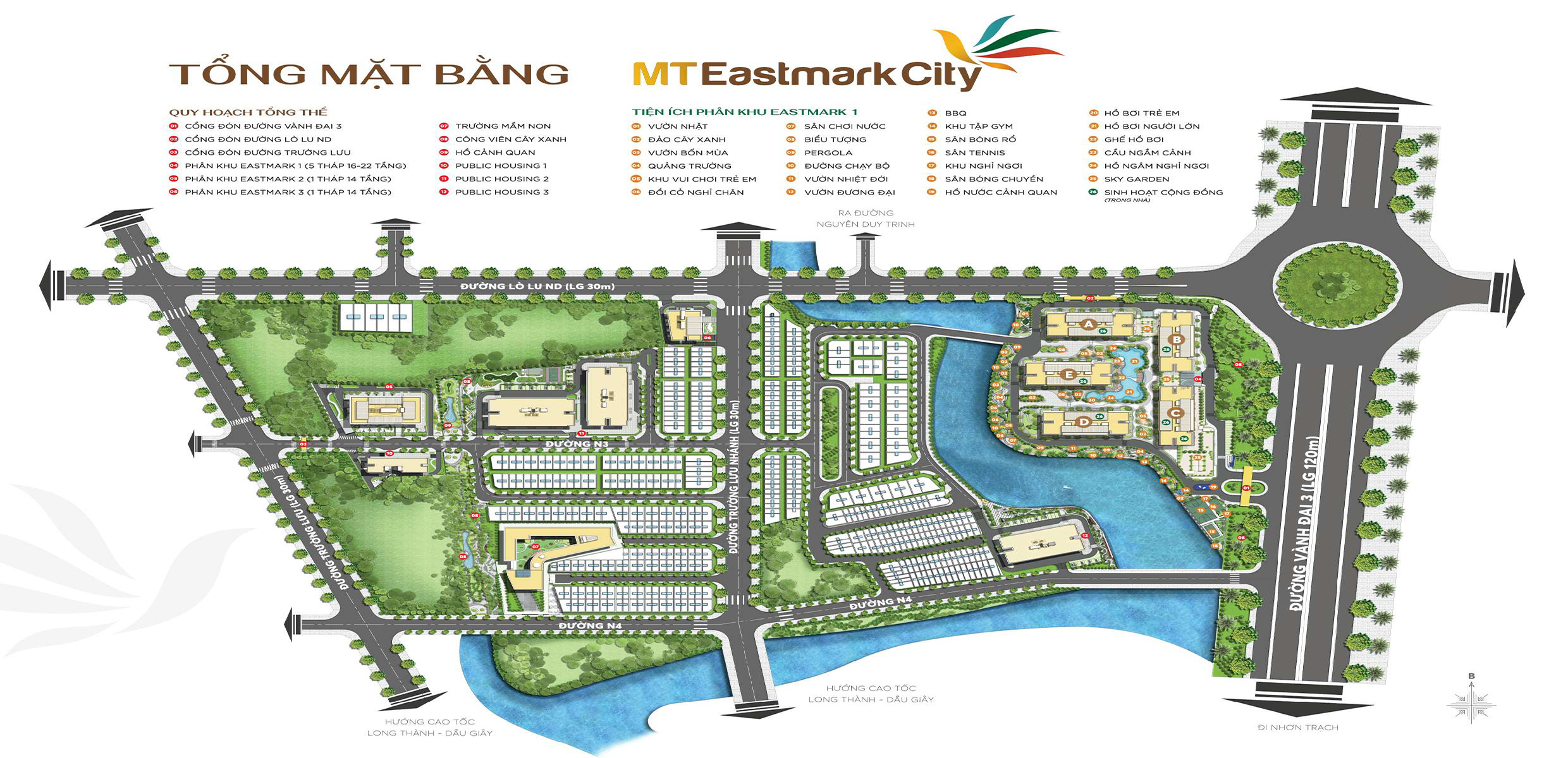 Mặt bằng tổng thể mt eastmark city
