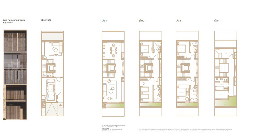 Mặt bằng nhà phố Soho loại 1D The Global City